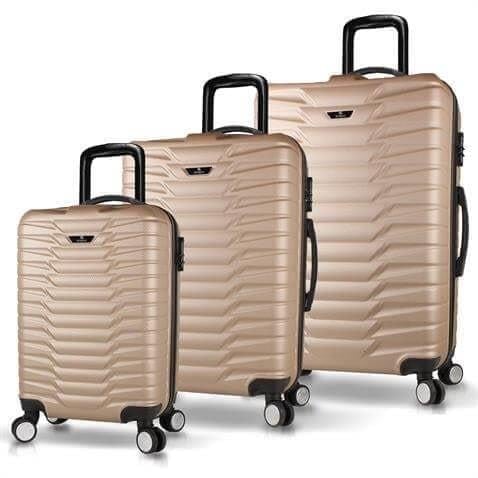 My Valice Croc Abs Kabin Orta ve Büyük Boy Gold 3'lü Valiz Seti