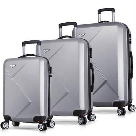 My Valice Diamond Abs Kabin Orta ve Büyük Boy Gri 3'lü Valiz Seti