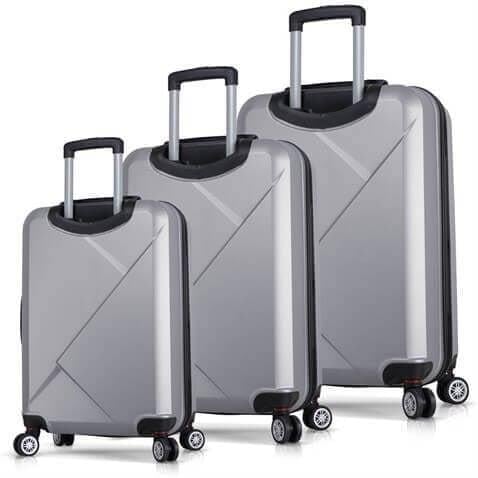 My Valice Diamond Abs Kabin Orta ve Büyük Boy Gri 3'lü Valiz Seti