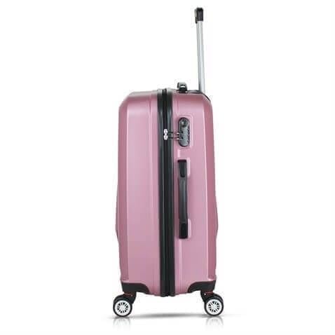 My Valice Diamond Abs Kabin Orta ve Makyaj Boy Rose Gold 3'lü Valiz Seti