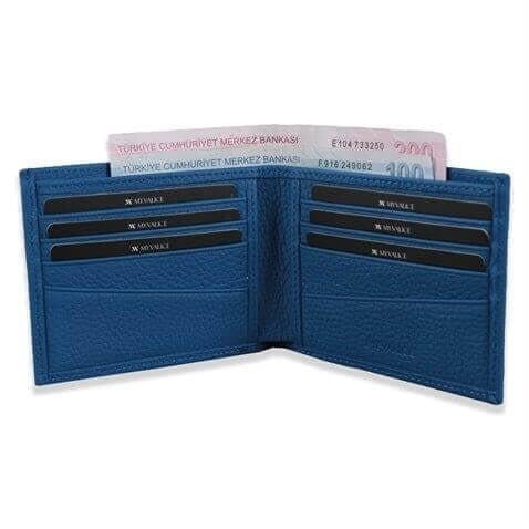 My Valice Erkek Hakiki Deri Cüzdan ve Kartlık 1815 Açık Mavi