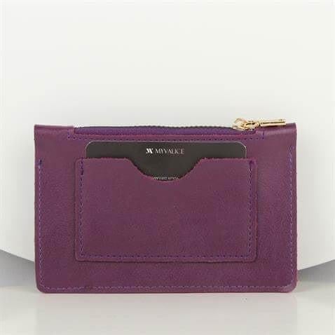 My Valice Kadın Deri Cüzdan ve Kartlık 1626 Mor