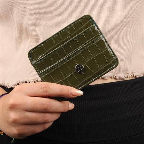 My Valice Kadın Deri Cüzdan ve Kartlık 1624 Haki