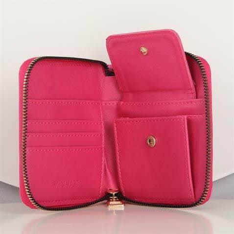 My Valice Kadın Deri Cüzdan ve Kartlık 1623 Pembe