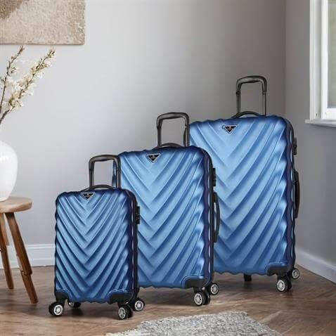 My Valice Lotus Abs Kabin Orta ve Büyük Boy Lacivert 3'lü Valiz Seti