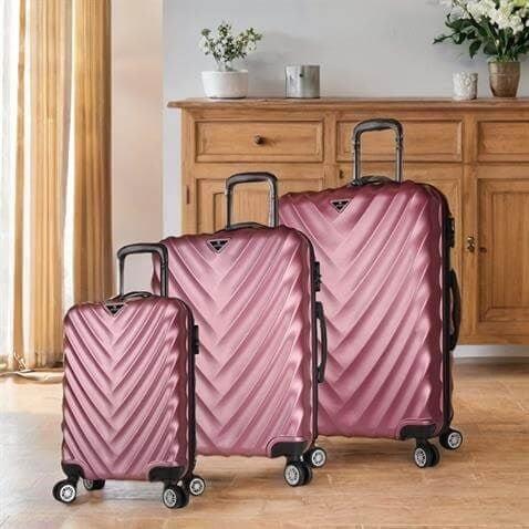 My Valice Lotus Abs Kabin Orta ve Büyük Boy Rose 3'lü Valiz Seti