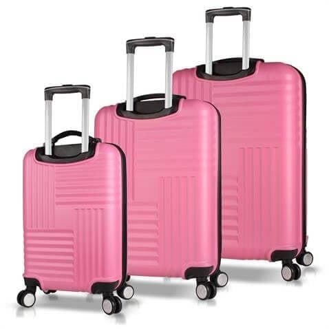 My Valice Puzzle Abs Kabin Orta ve Büyük Boy Pembe 3'lü Valiz Seti