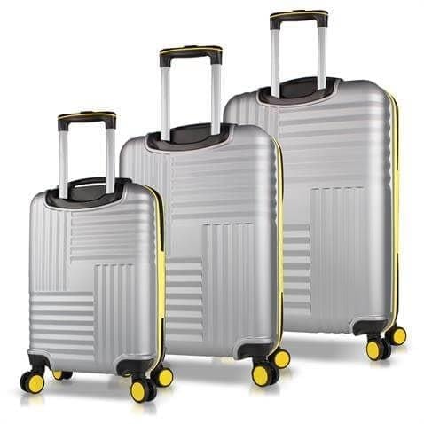 My Valice Puzzle Abs Kabin Orta ve Büyük Boy Gri 3'lü Valiz Seti