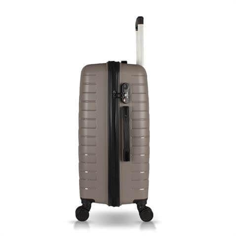 My Valice Solid PP Polipropilen Kırılmaz Kabin Orta ve Büyük Boy Platin Gri 3'lü Valiz Seti