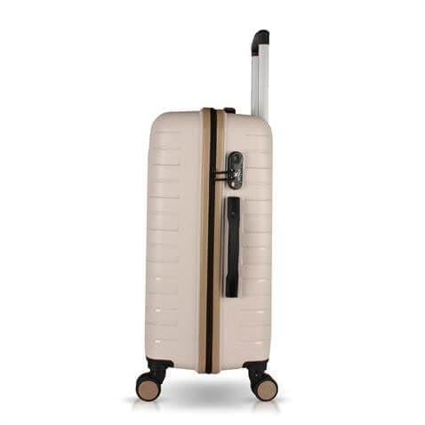 My Valice Solid PP Polipropilen Kırılmaz Makyaj Kabin ve Orta Boy Krem 3'lü Valiz Seti