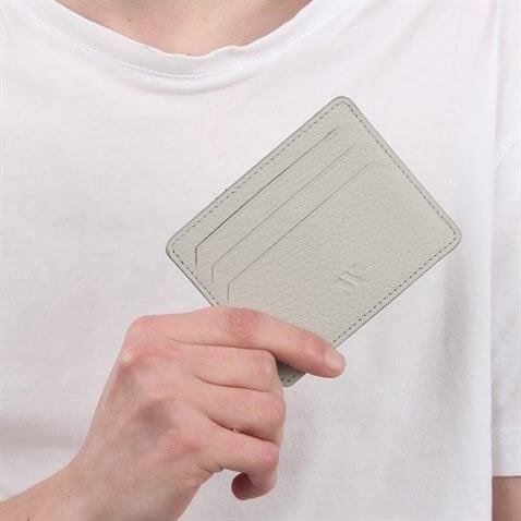 My Valice Unisex Hakiki Deri Cüzdan ve Kartlık 1817 Gri