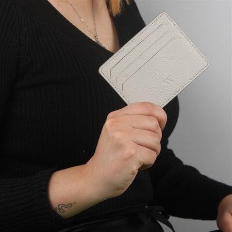 My Valice Unisex Hakiki Deri Cüzdan ve Kartlık 1817 Gri