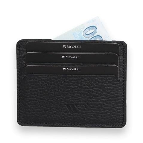 My Valice Unisex Hakiki Deri Cüzdan ve Kartlık 1817 Siyah