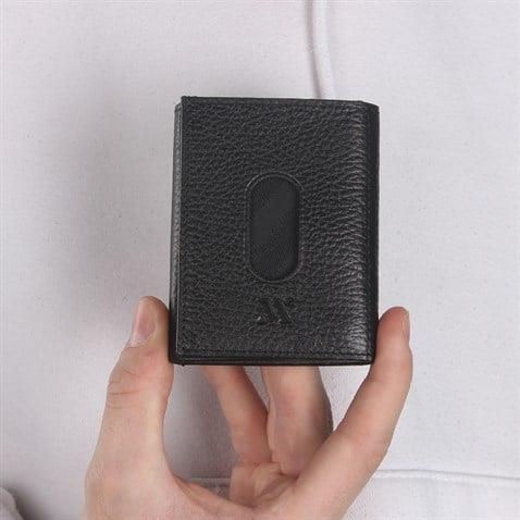 My Valice Unisex Hakiki Deri Cüzdan ve Kartlık 1819 Siyah