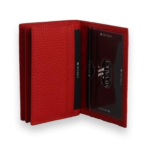 My Valice Unisex Hakiki Deri Cüzdan ve Kartlık 1818 Kırmızı