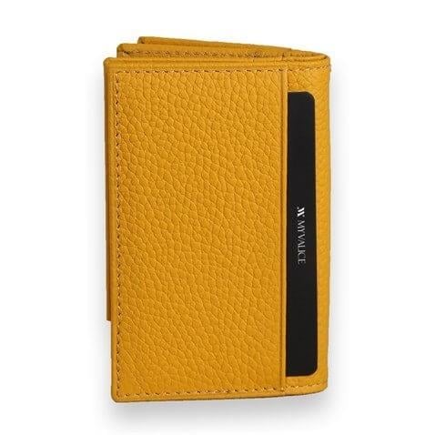 My Valice Unisex Hakiki Deri Cüzdan ve Kartlık 1818 Sarı