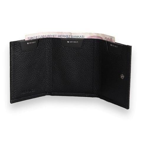 My Valice Unisex Hakiki Deri Cüzdan ve Kartlık 1819 Siyah