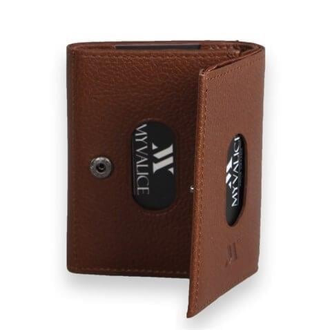 My Valice Unisex Hakiki Deri Cüzdan ve Kartlık 1819 Taba