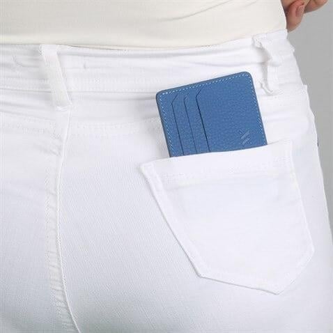 My Valice Unisex Hakiki Deri Cüzdan ve Kartlık 1817 Saks Mavi