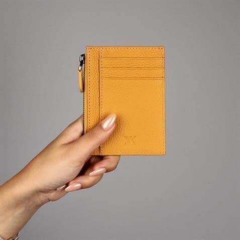 My Valice Unisex Hakiki Deri Cüzdan ve Kartlık 1823 Sarı