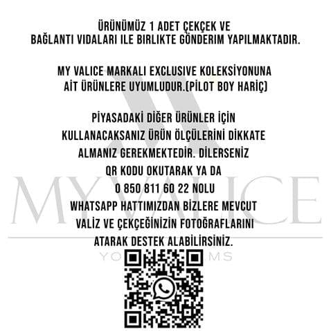 My Valice Valiz Çekçeği Orta Boy Alüminyum Çekçek 01