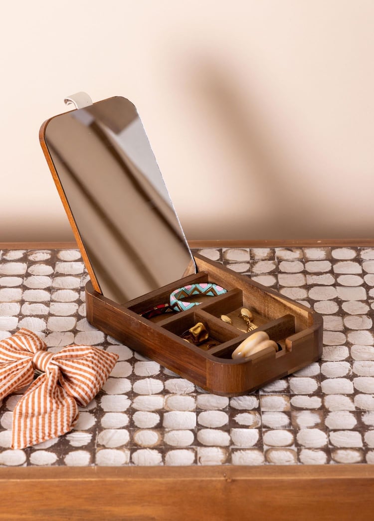 Natura Akasya Bölmeli Organizer Kutu 25x14x4 cm
