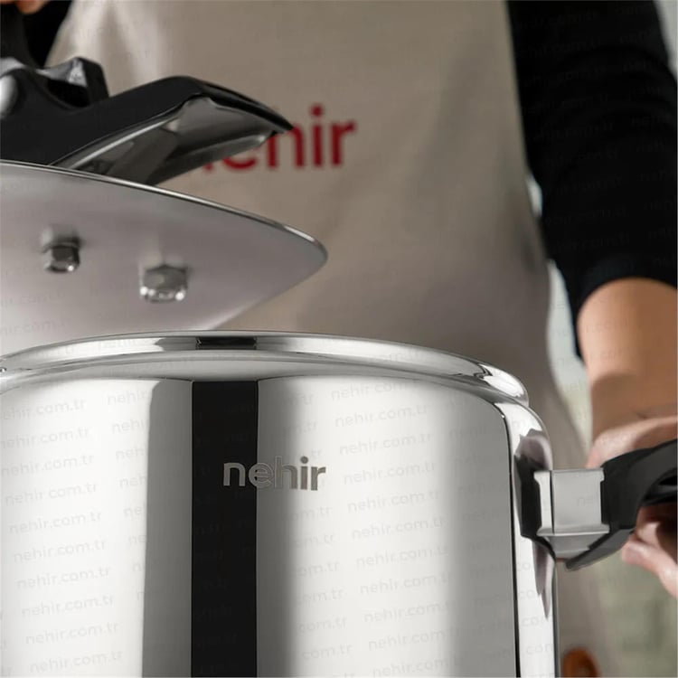 Nehir 29011 Silver Trend 8 Lt-düdüklü Tencere