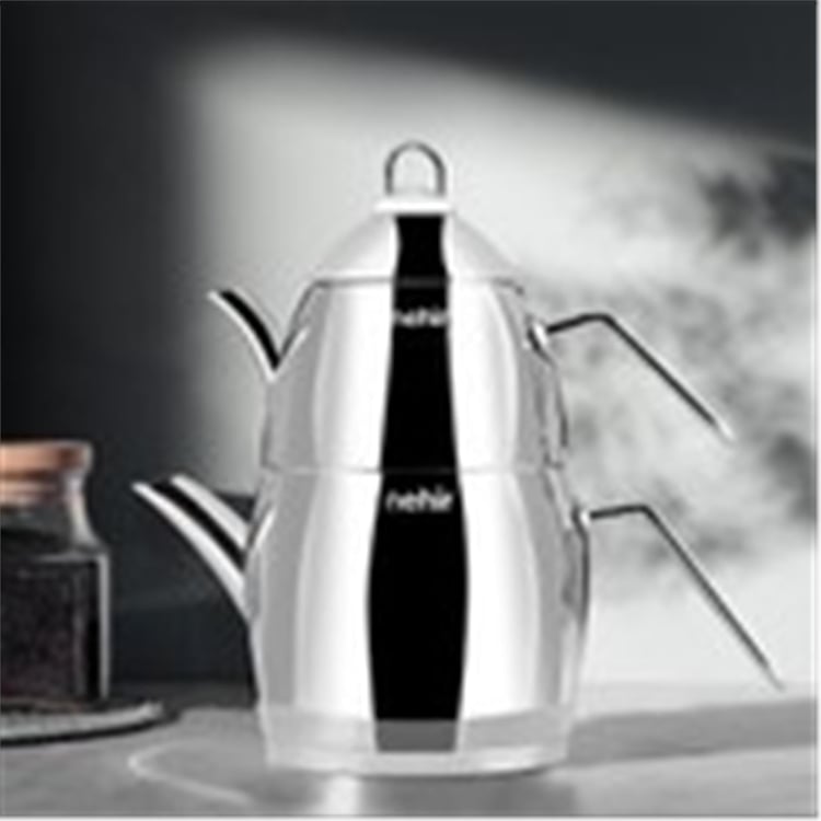 Nehir 29081 Florına Mini Çelik Çaydanlık Takımı - Ezme Metal Kulp
