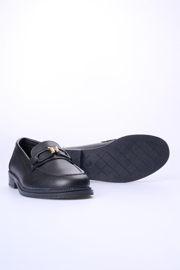 Nene 2145 Siyah Kadın Loafer Ayakkabı
