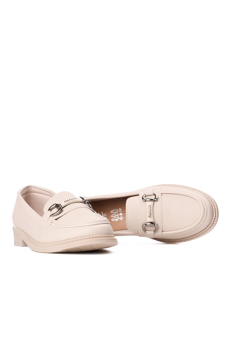 Nene 2162 Bej Kadın Loafer Ayakkabı