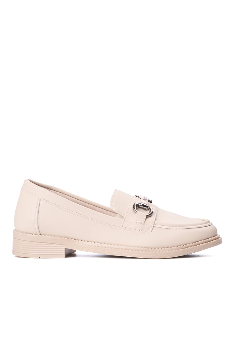 Nene 2162 Bej Kadın Loafer Ayakkabı