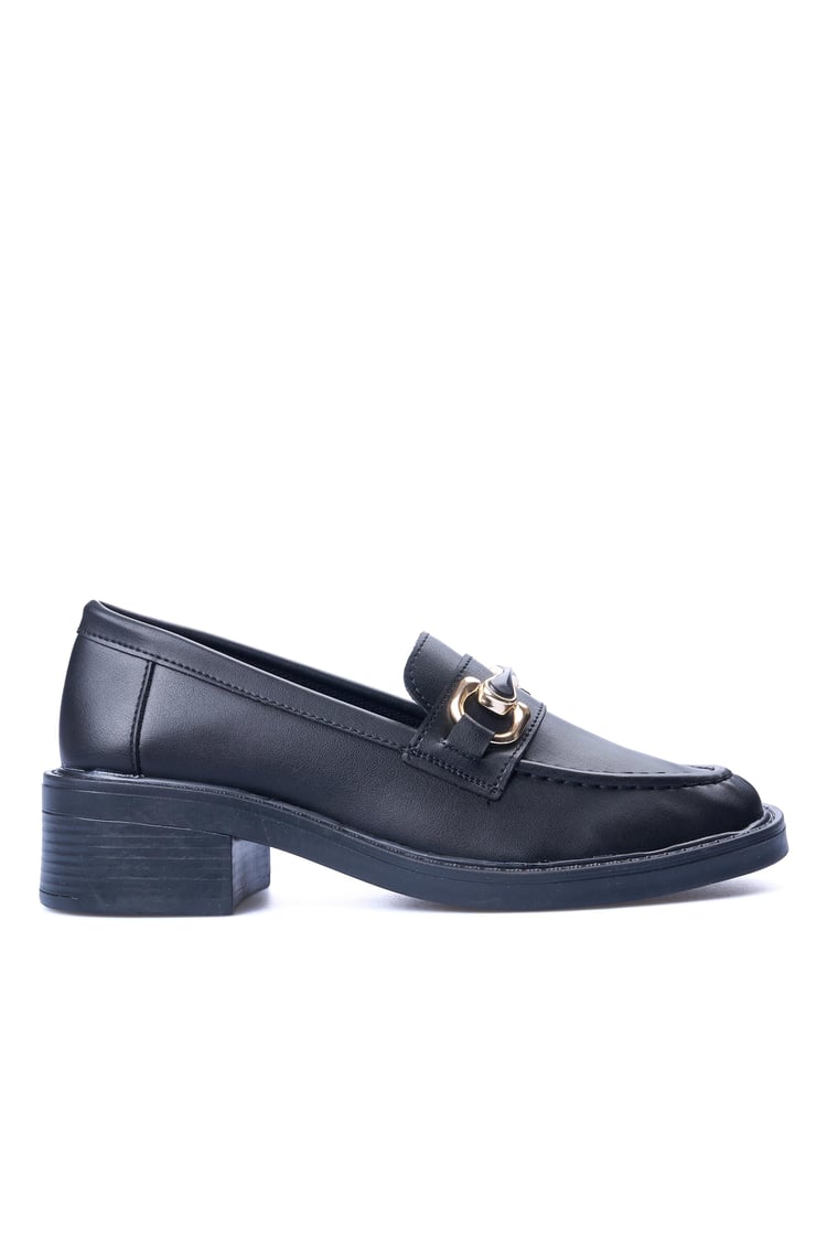 Nene 2343 Siyah Kadın Loafer Ayakkabı