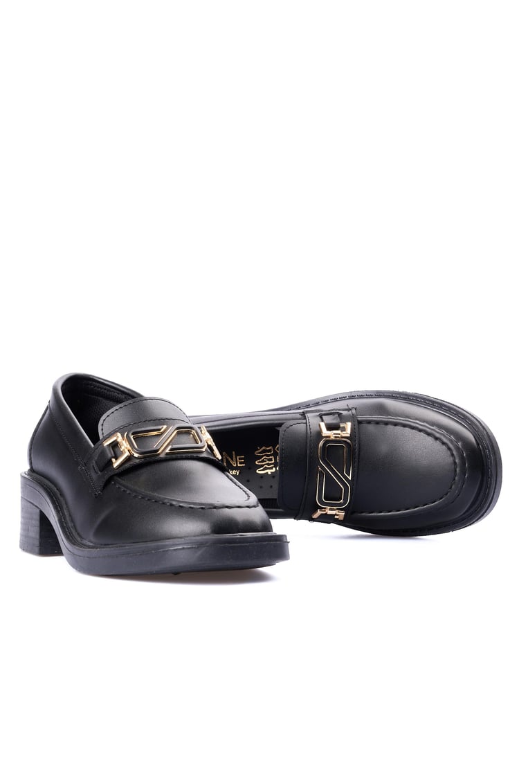 Nene 2344 Siyah Kadın Loafer Ayakkabı