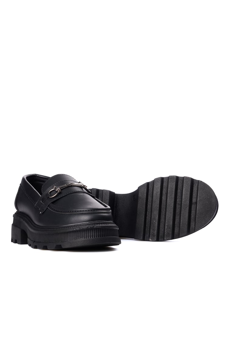 Nene 2459 Siyah Kadın Loafer Ayakkabı