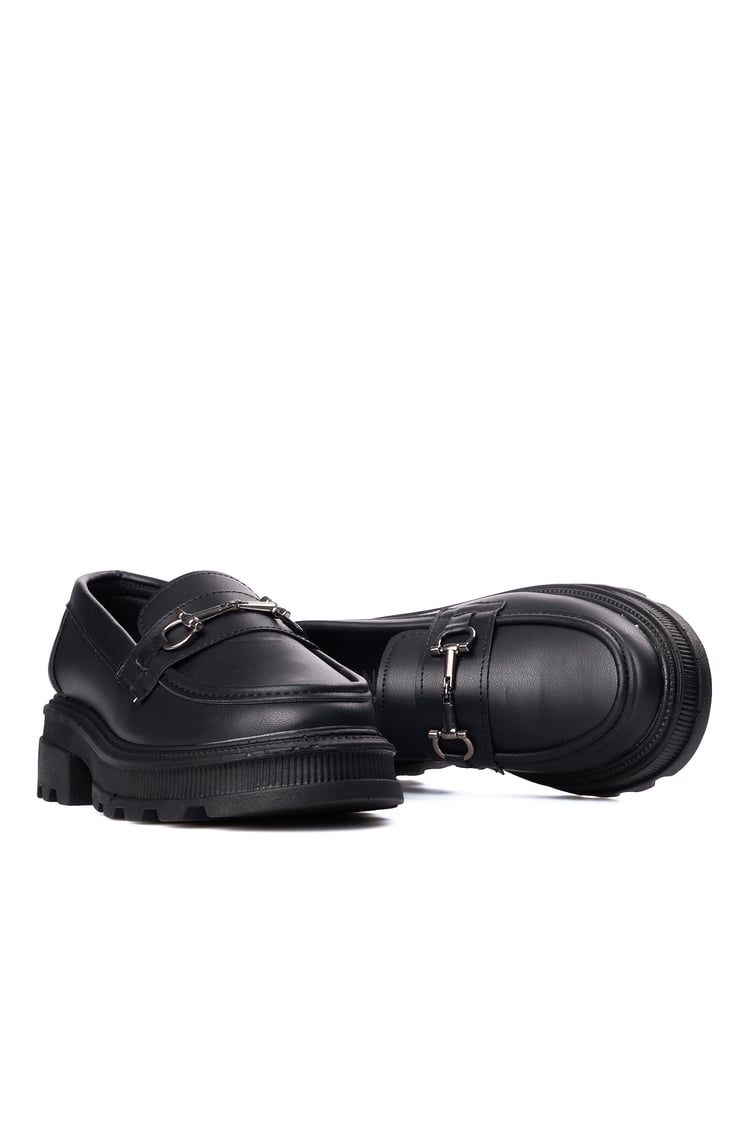 Nene 2459 Siyah Kadın Loafer Ayakkabı