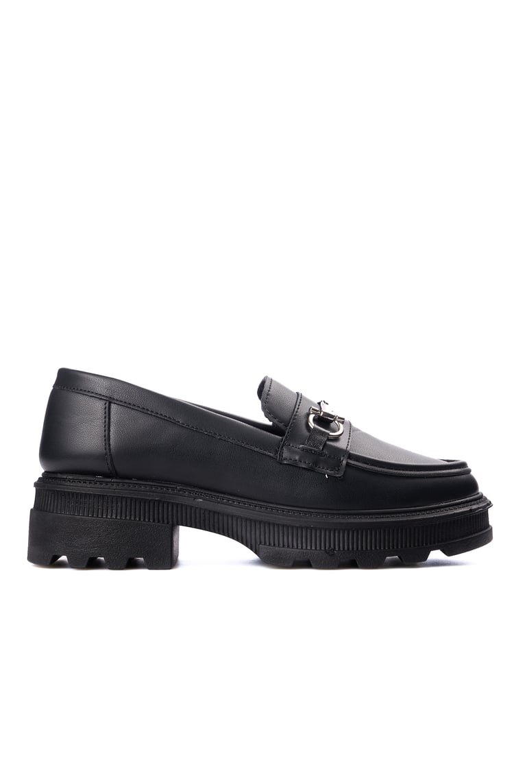 Nene 2459 Siyah Kadın Loafer Ayakkabı