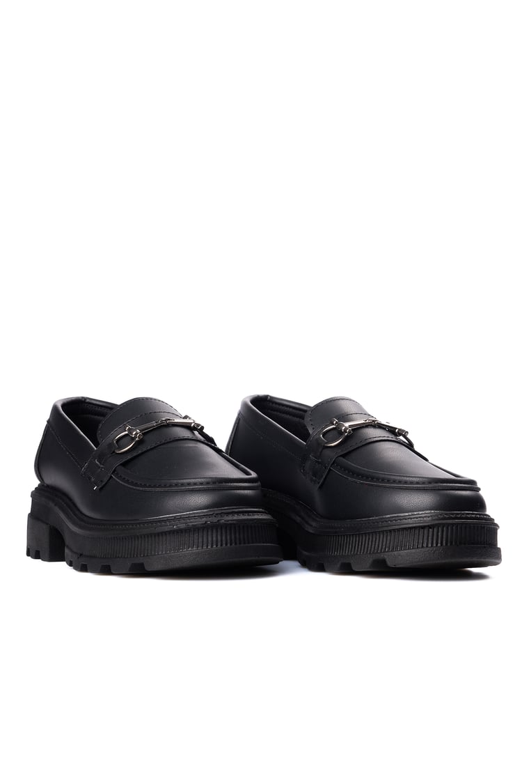 Nene 2459 Siyah Kadın Loafer Ayakkabı