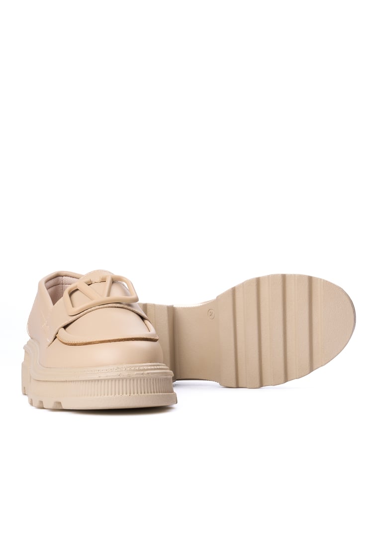Nene 2460 Bej Kadın Loafer Ayakkabı
