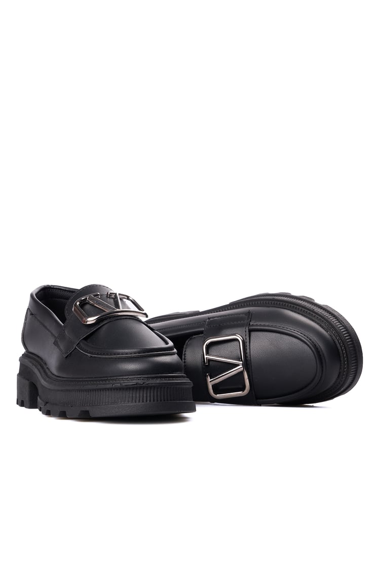 Nene 2460 Siyah Kadın Loafer Ayakkabı
