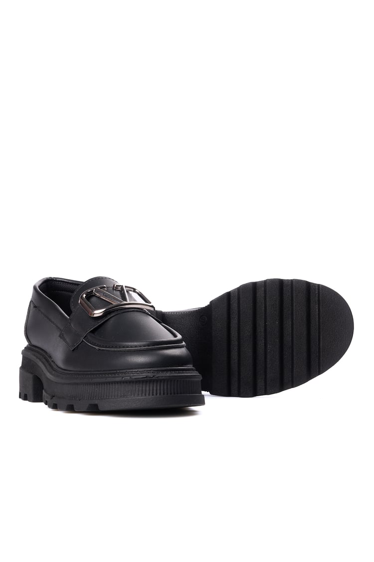 Nene 2460 Siyah Kadın Loafer Ayakkabı