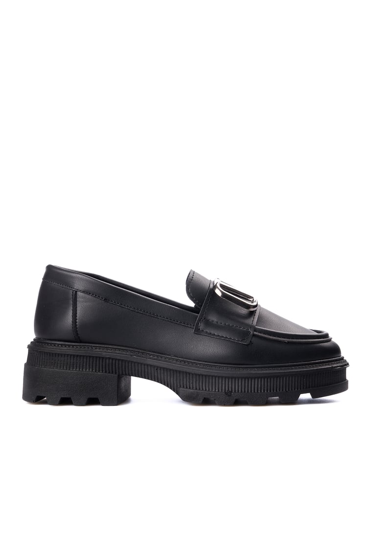 Nene 2460 Siyah Kadın Loafer Ayakkabı