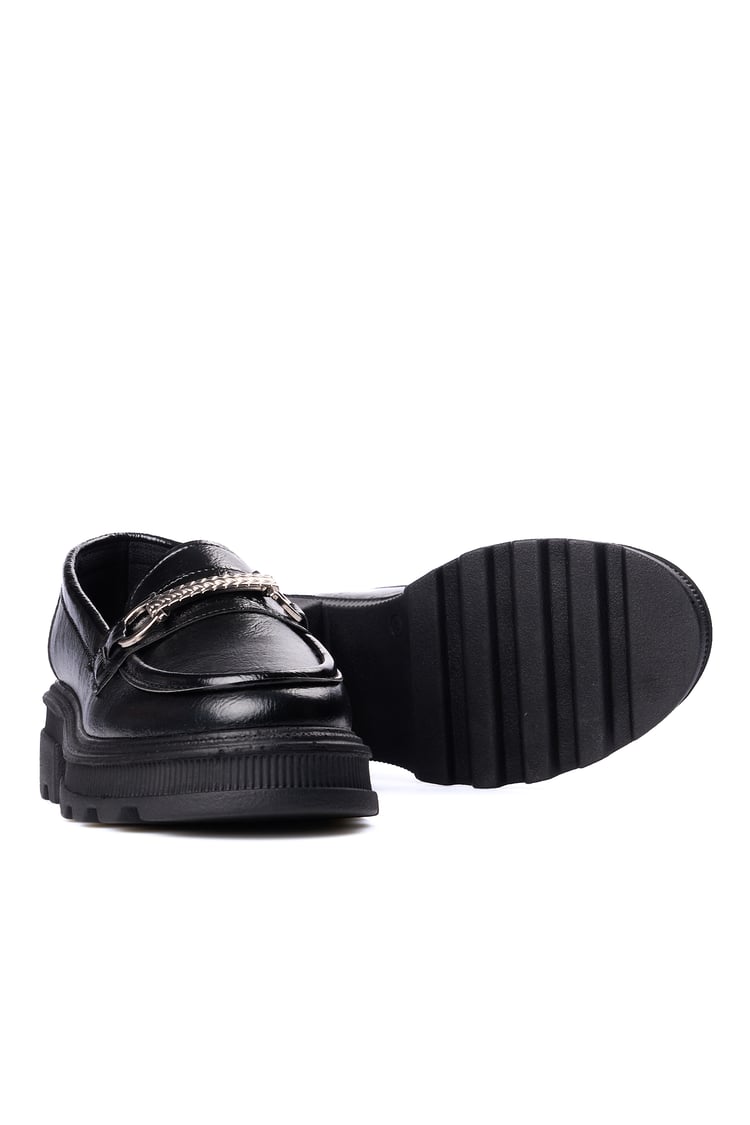 Nene 2465 Siyah Rgn Kadın Loafer Ayakkabı