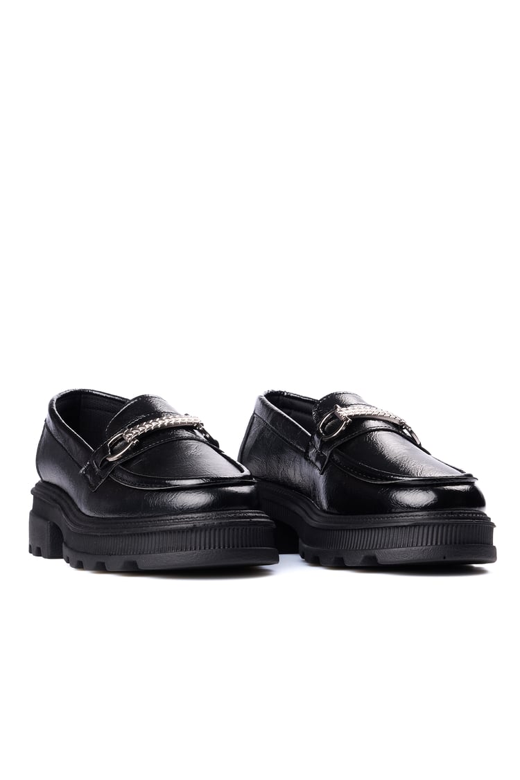 Nene 2465 Siyah Rgn Kadın Loafer Ayakkabı