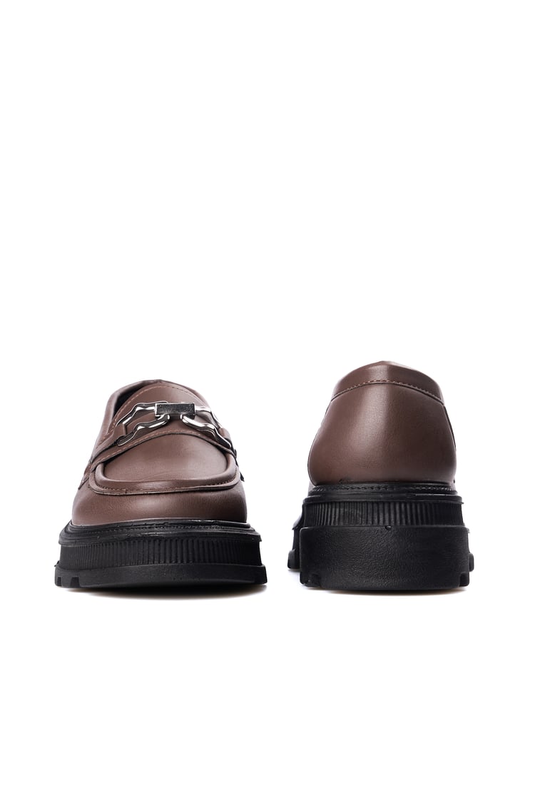 Nene 2468 Kahverengi Kadın Loafer Ayakkabı
