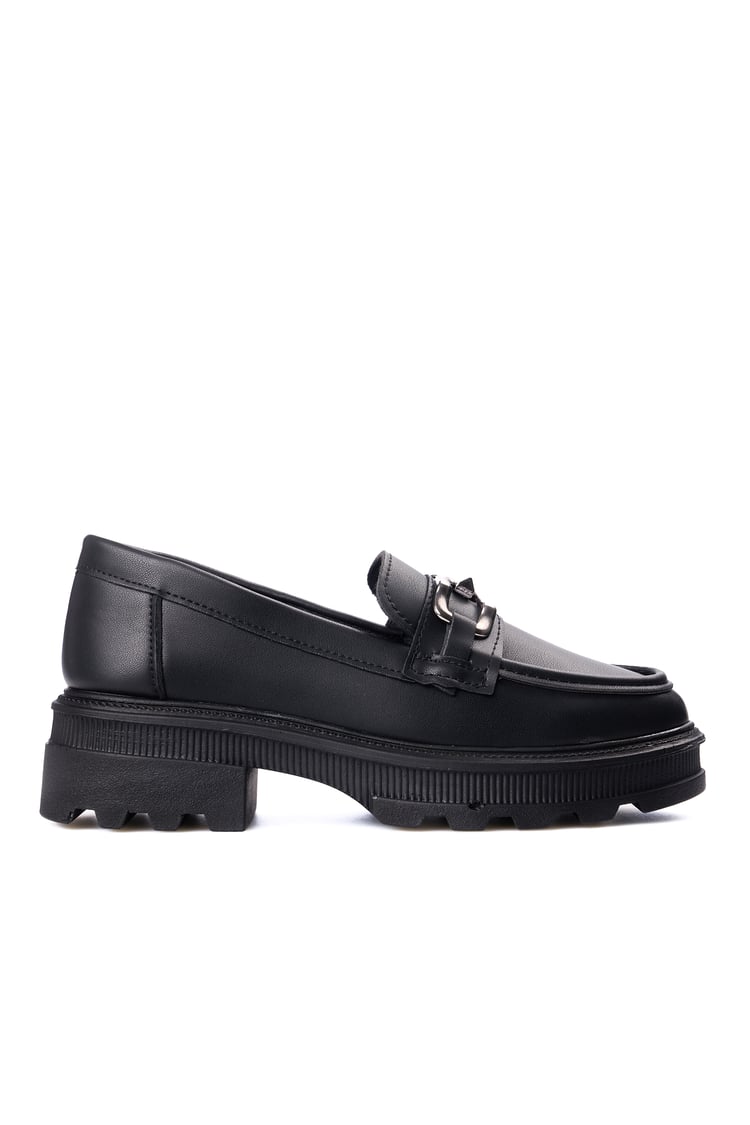 Nene 2468 Siyah Kadın Loafer Ayakkabı