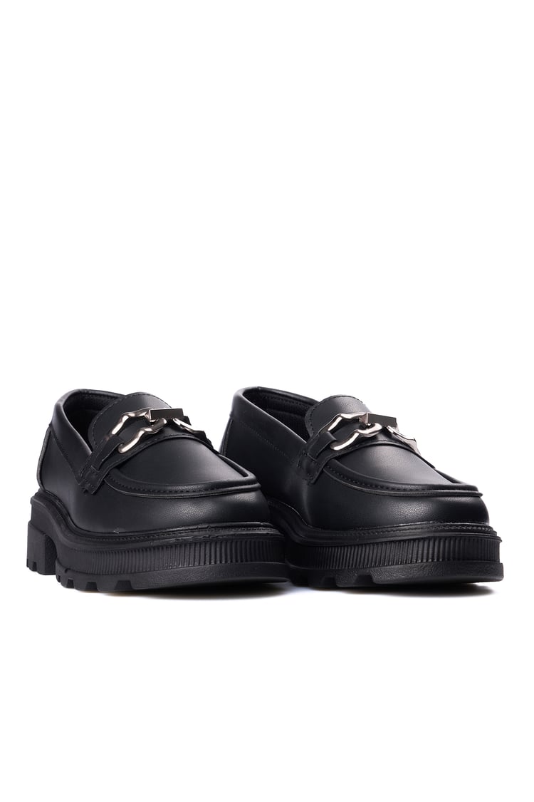 Nene 2468 Siyah Kadın Loafer Ayakkabı