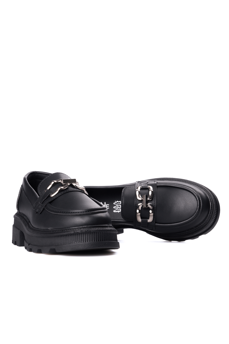 Nene 2468 Siyah Kadın Loafer Ayakkabı