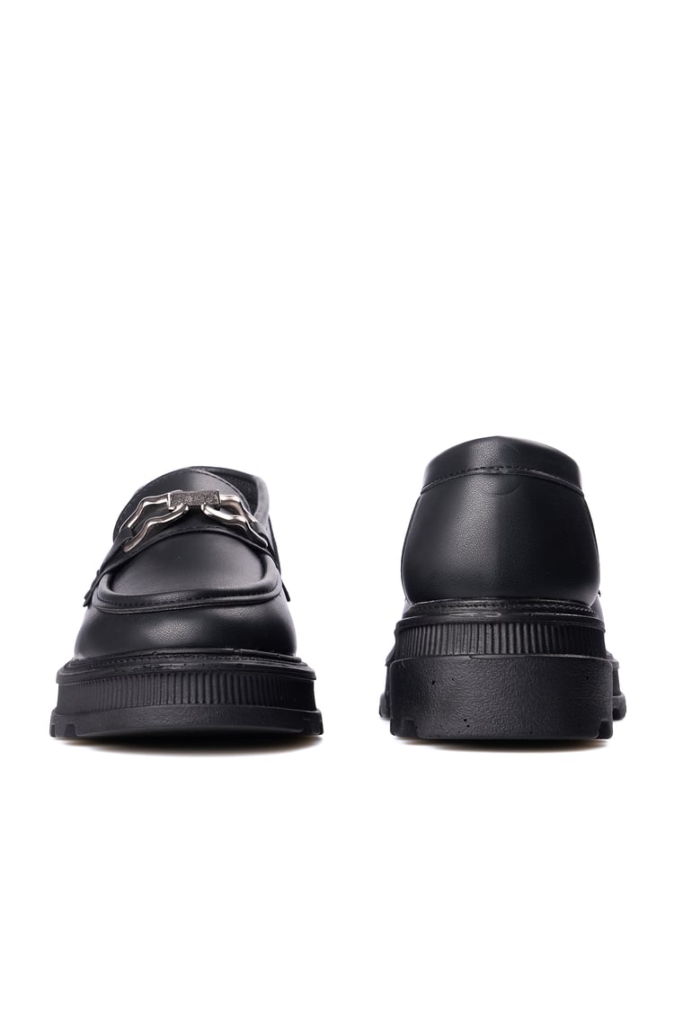 Nene 2468 Siyah Kadın Loafer Ayakkabı