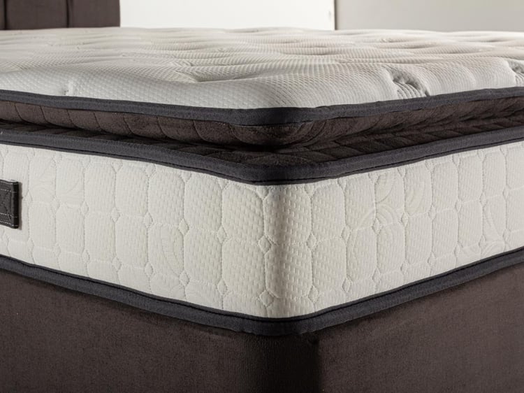 Niron King Yatak Seti 200x200 Çift Kişilik Yatak Baza Başlık Takımı Füme