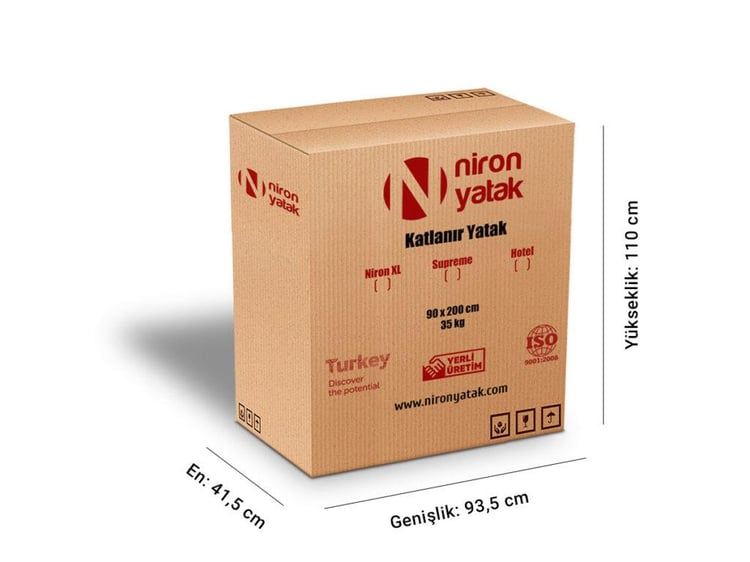 Niron Otel Katlanır Yatak Tek Kişilik Yaylı Yatak ve Karyola